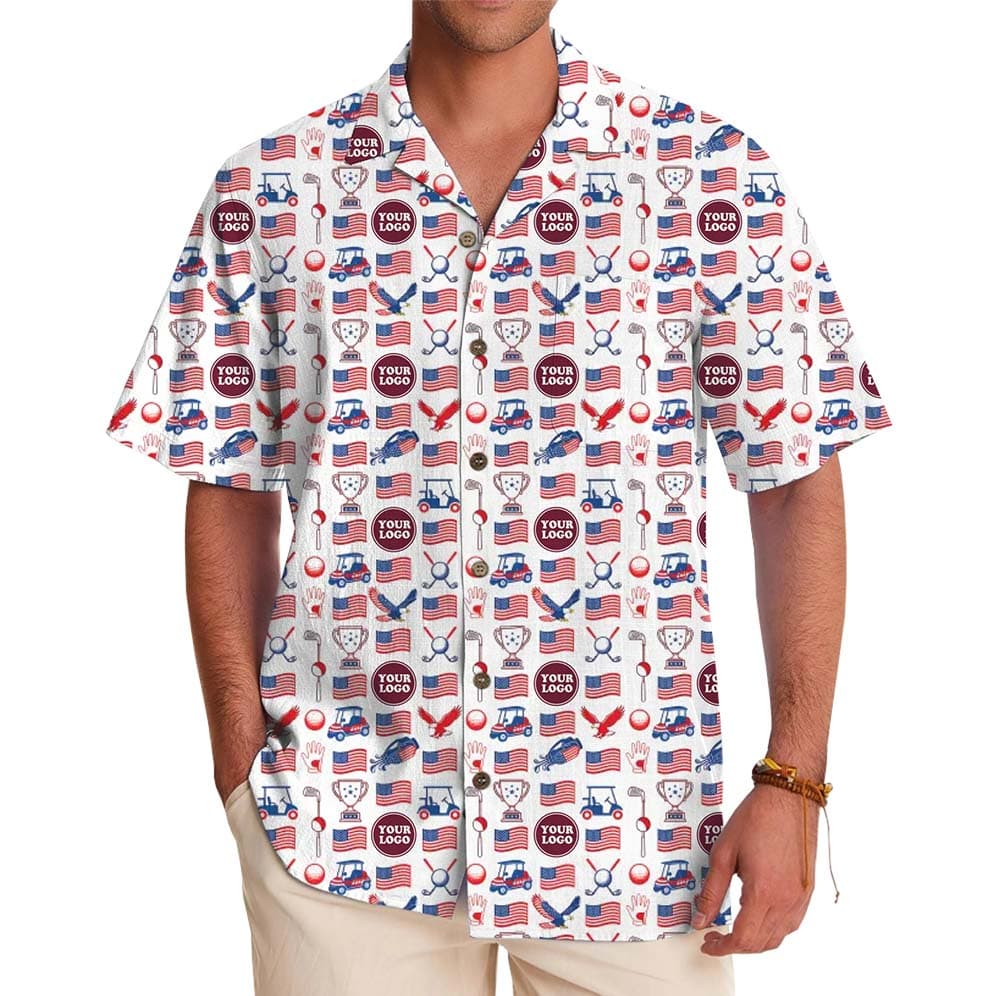 USA Fairway Custom Golf Hawaiian Shirt With Logo