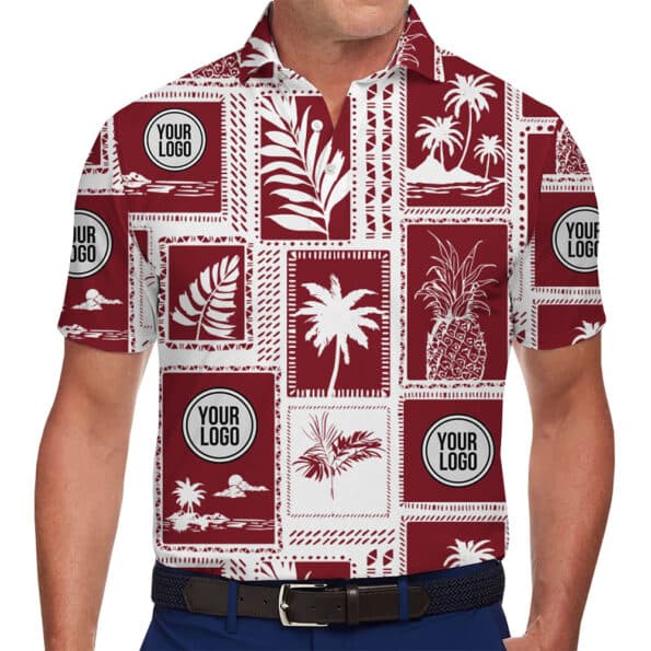 Unique Customized Island Design Polo Shirt With Logo For Team And Group