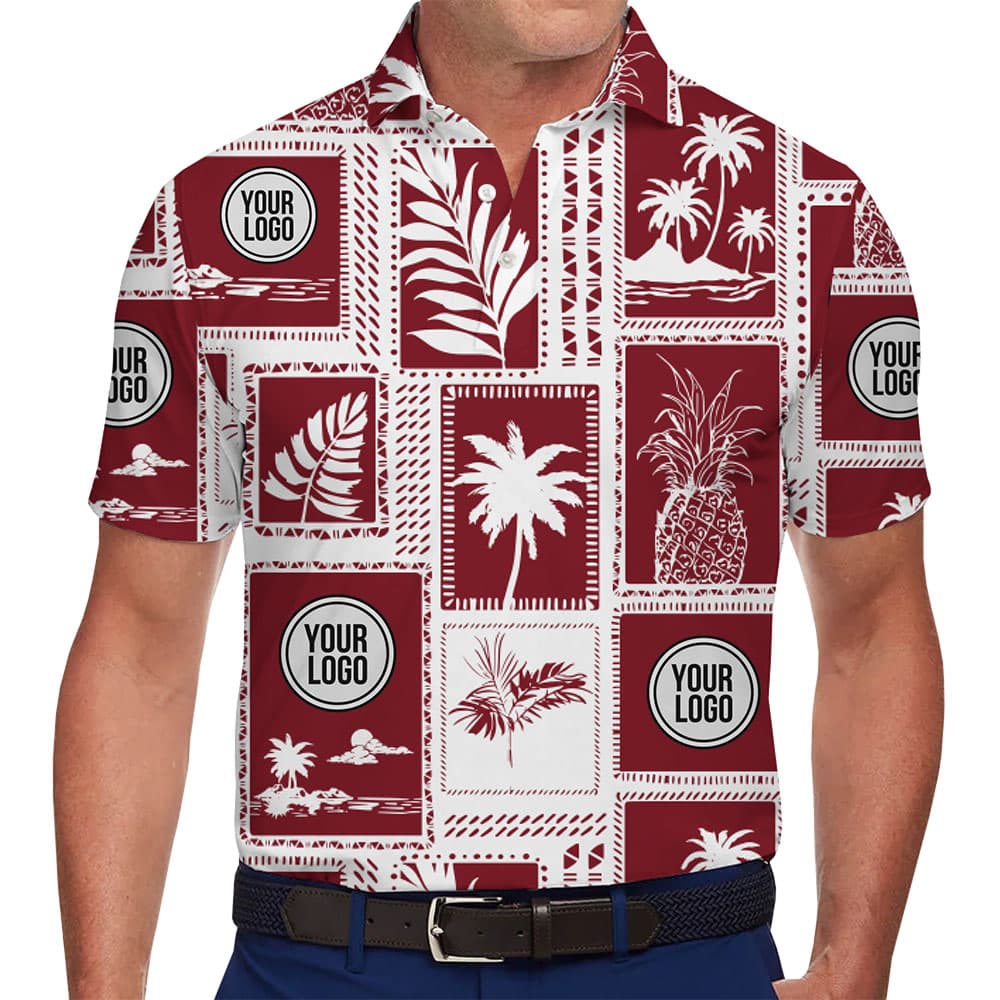 Unique Customized Island Design Polo Shirt With Logo For Team And Group