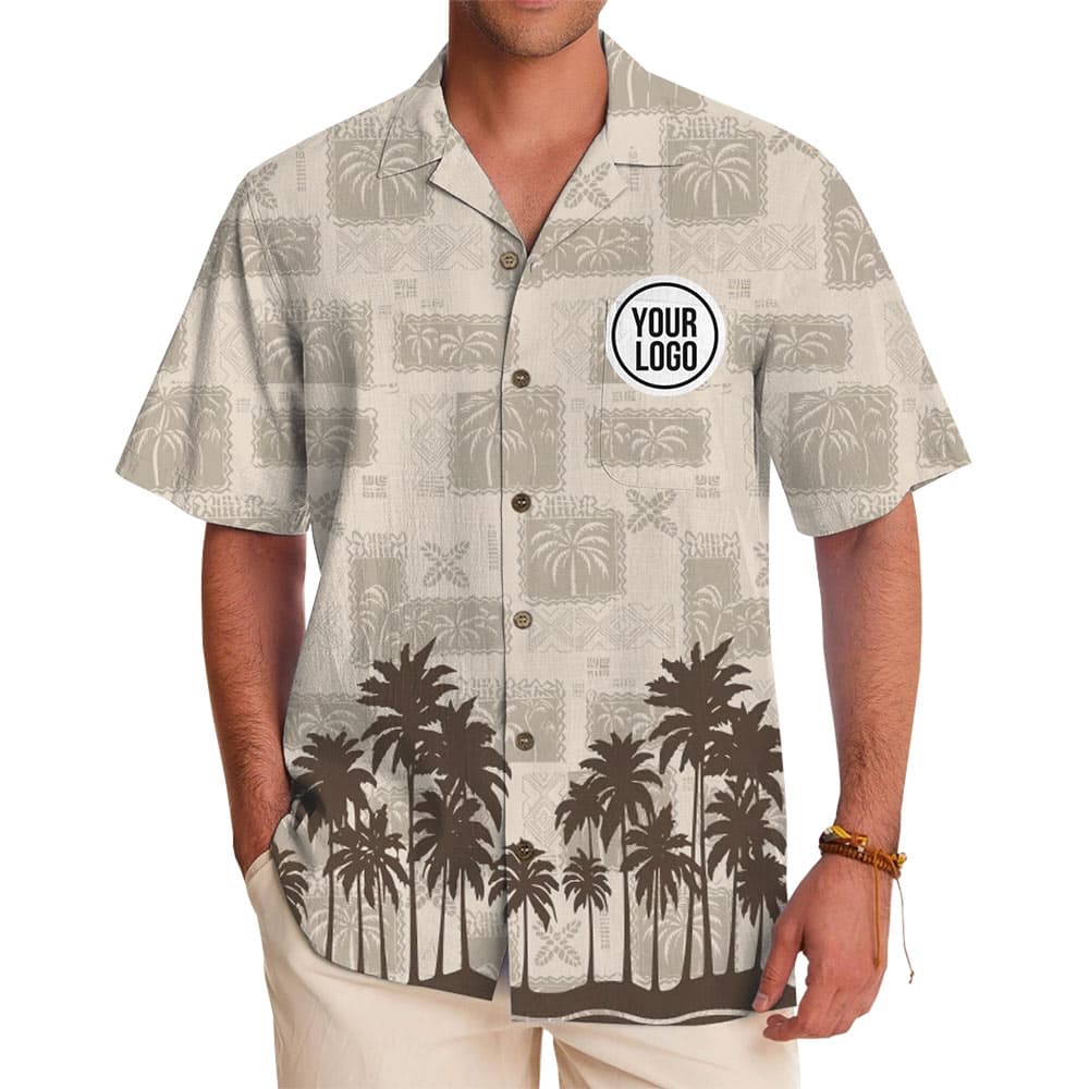 Vintage Island Style Hawaiian Shirt Custom Logo