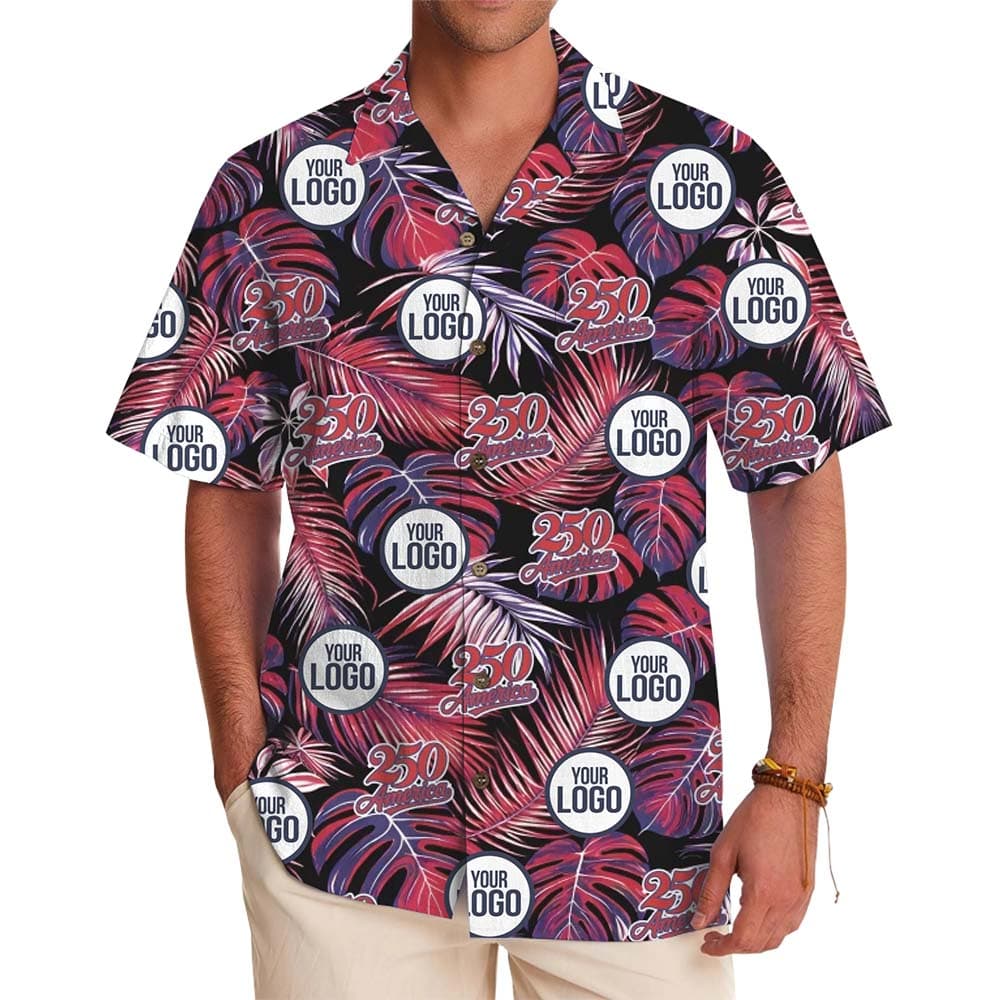250 America Tropical Hawaiian Shirt With Custom Logo