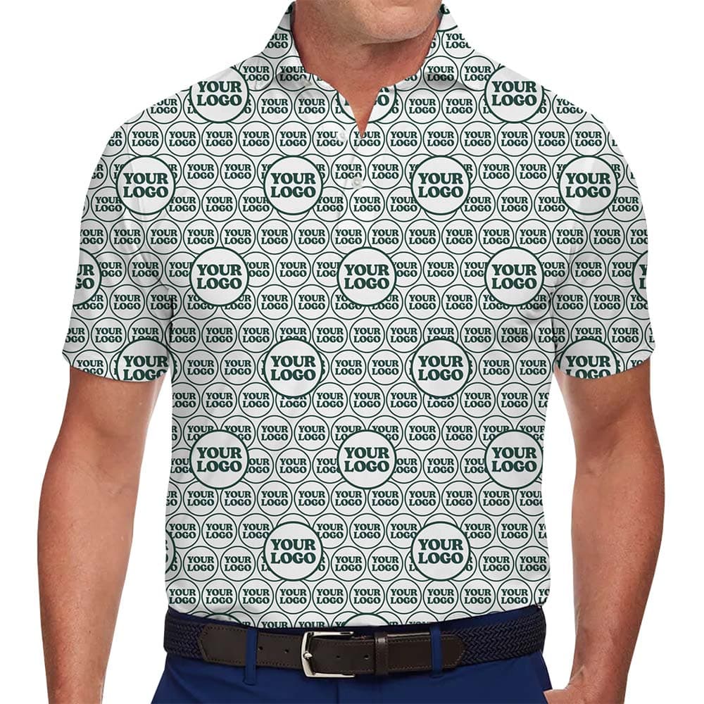 All Over Custom Logo Collared Shirt For Team