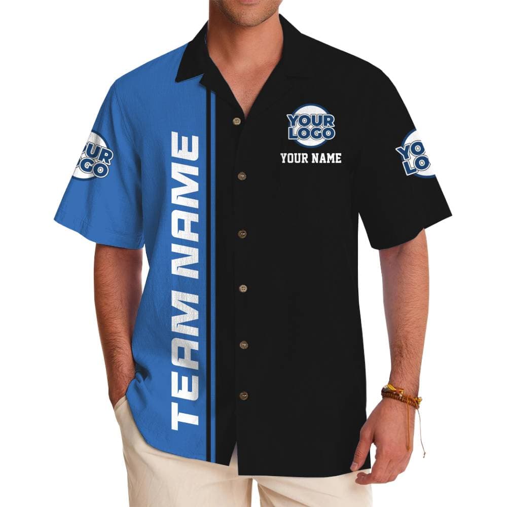 Bold Customized Team Hawaiian Shirt with Logo and Name