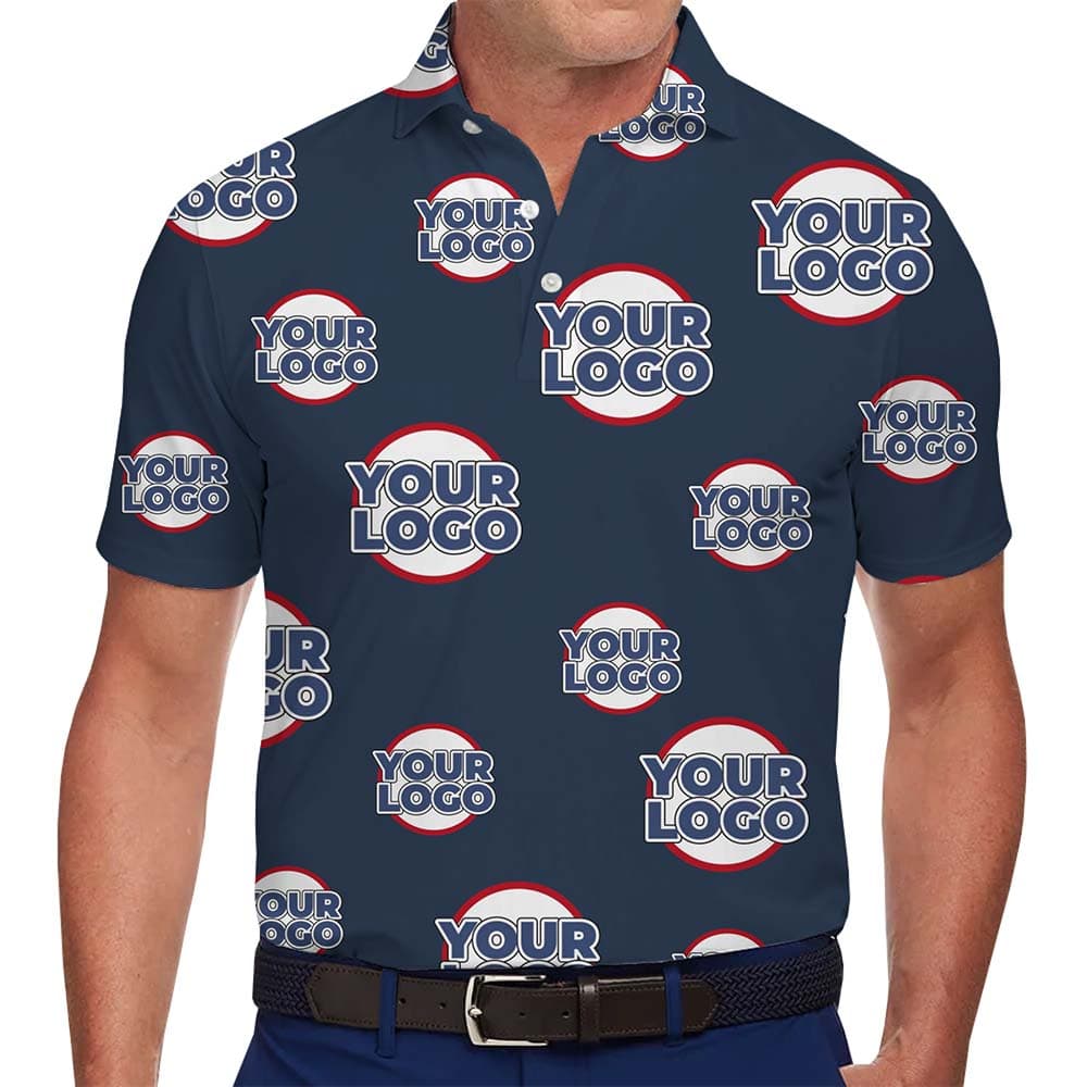 Bold Impact Custom Logo Collared Polo Shirt