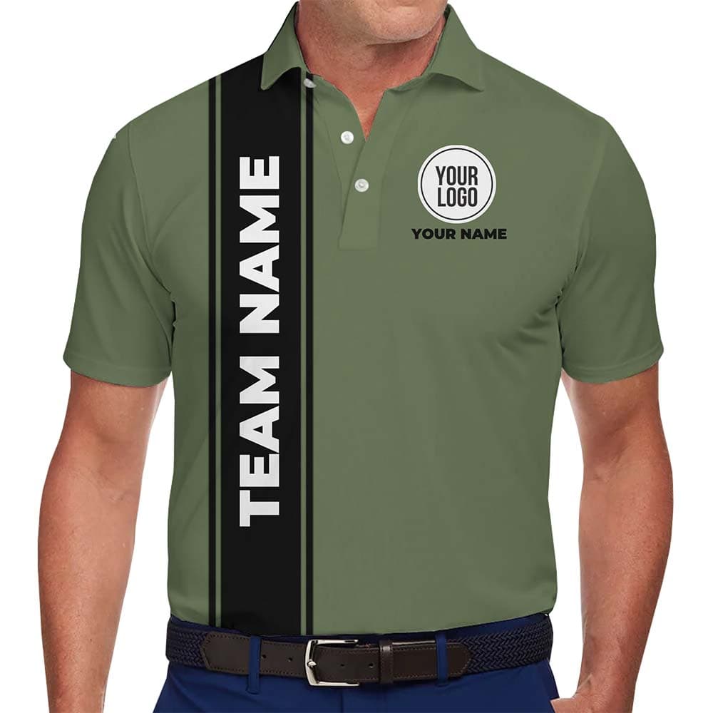 Bold Stripe Personalized Polo Shirt With Logo And Name