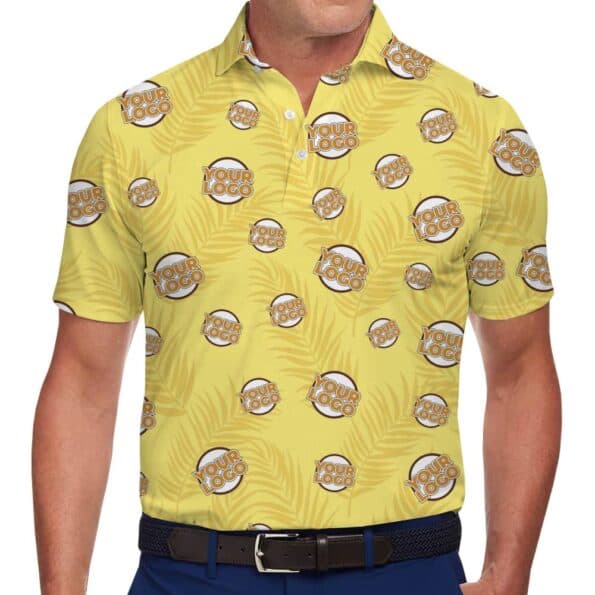 Bright Tropical Custom Polo Shirt with Logo Design