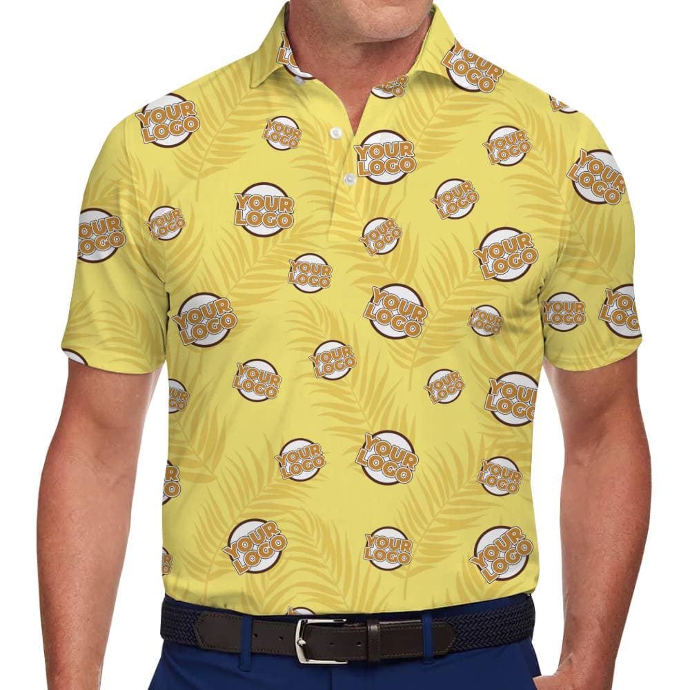 Bright Tropical Custom Polo Shirt with Logo Design