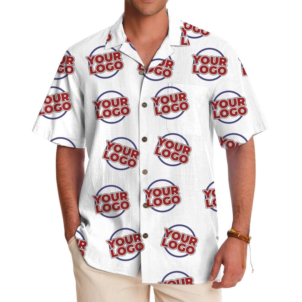 Custom Logo Classic Hawaiian Shirt With Multiple Color Background