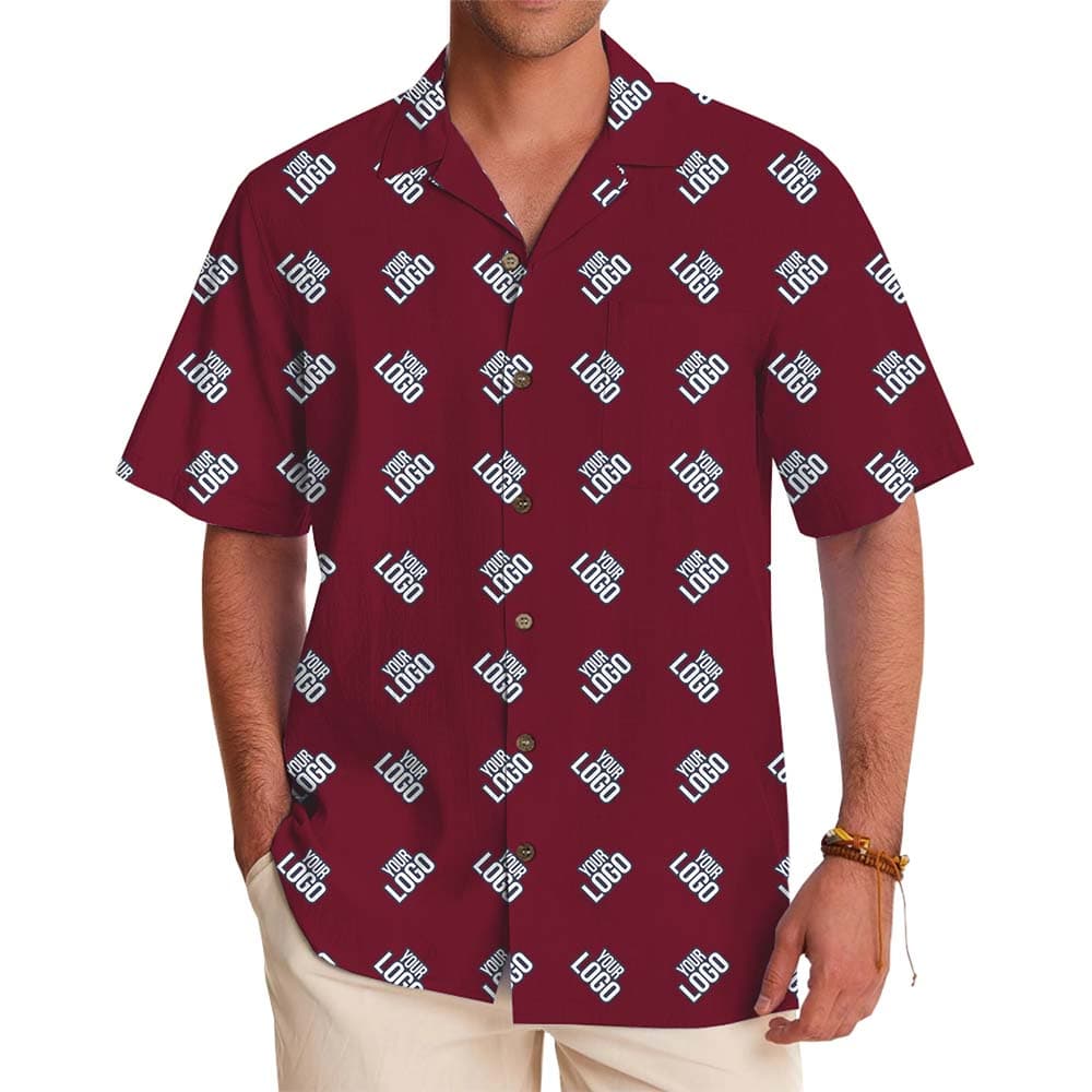 Custom Logo Signature Button Up Shirt With Preview