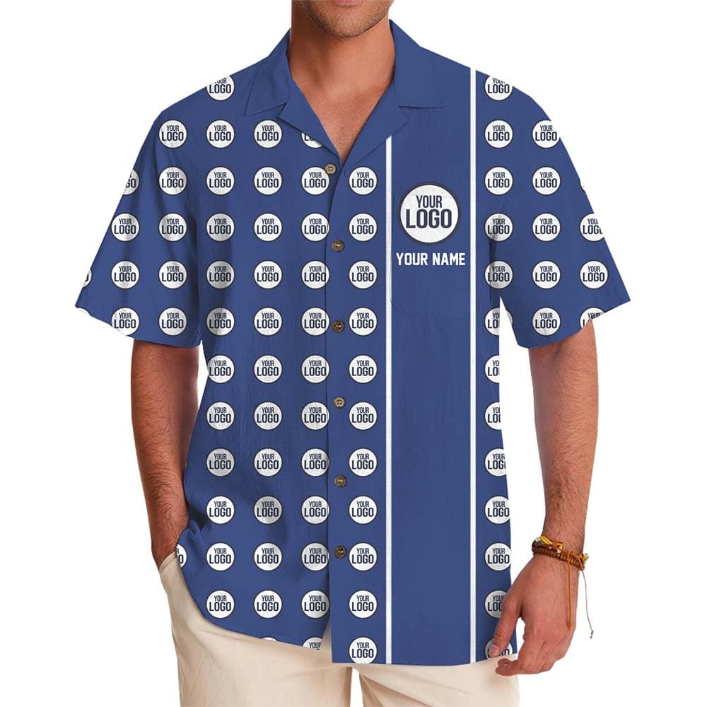 Custom Logo Spotlight Name Hawaiian Shirt With Preview