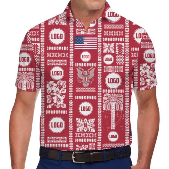 Custom Patriotic Themed Polo Shirt for Company and Team