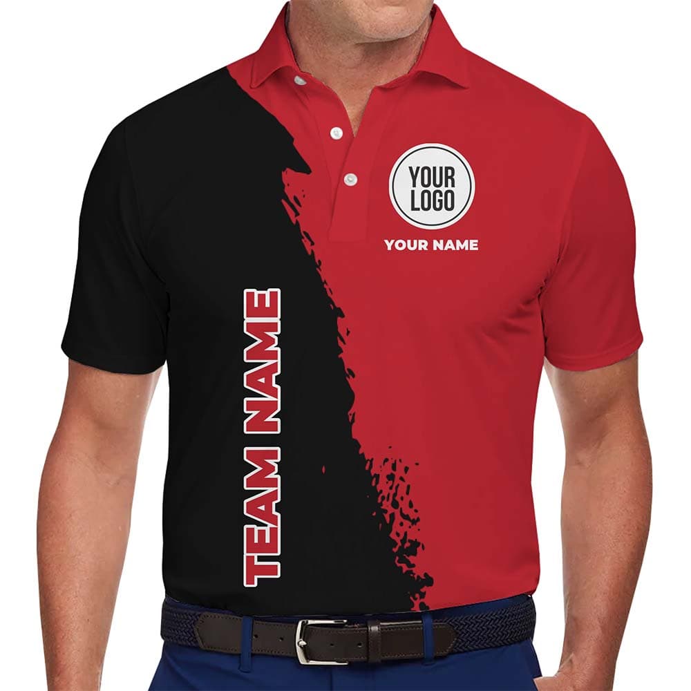 Custom Team Logo and Name Collared Polo Shirt