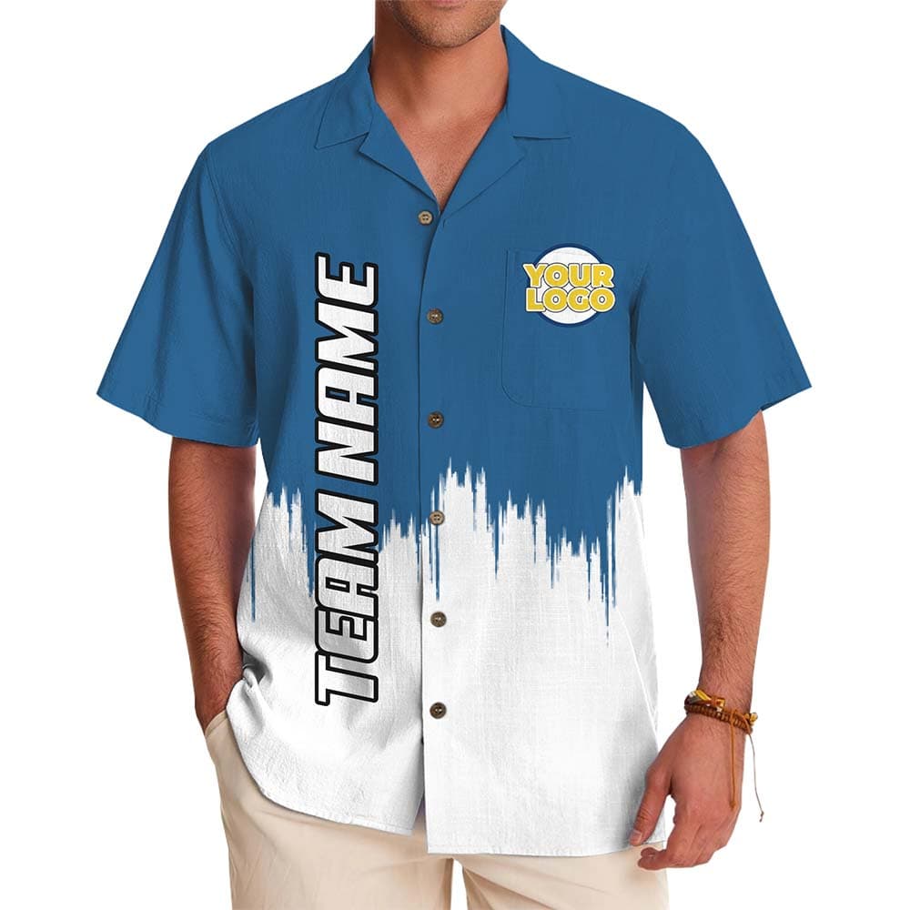 Custom Team Name And Logo Button Up Shirt With Preview