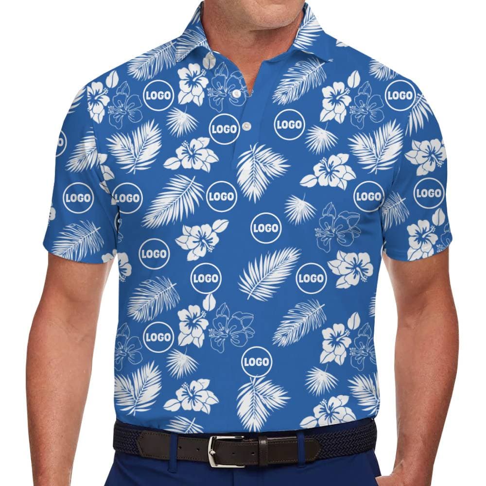 Custom Tropical Paradise Polo Shirt with Logo Live Preview In Model