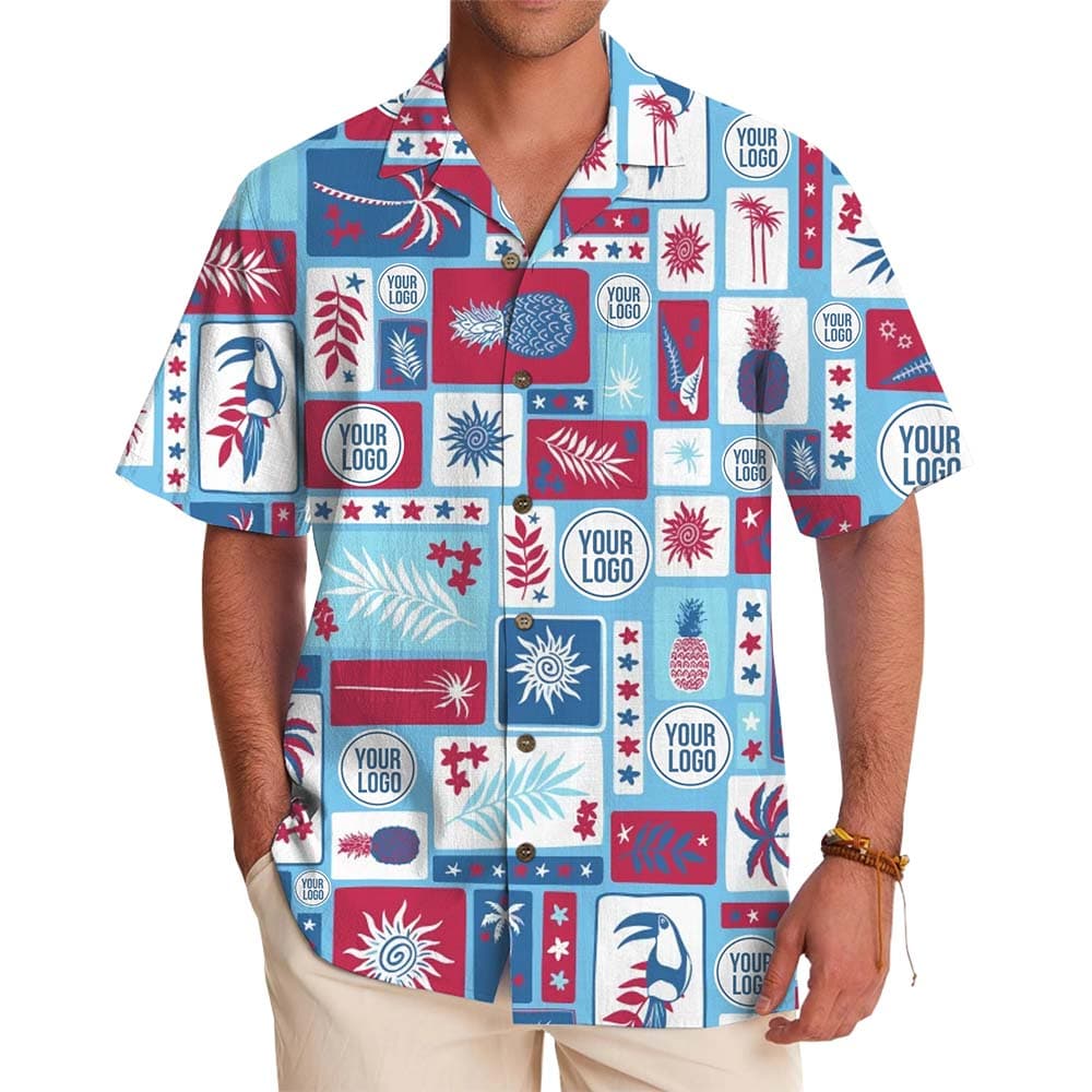 Design Your Own Patriotic Hawaiian Shirt With Logo