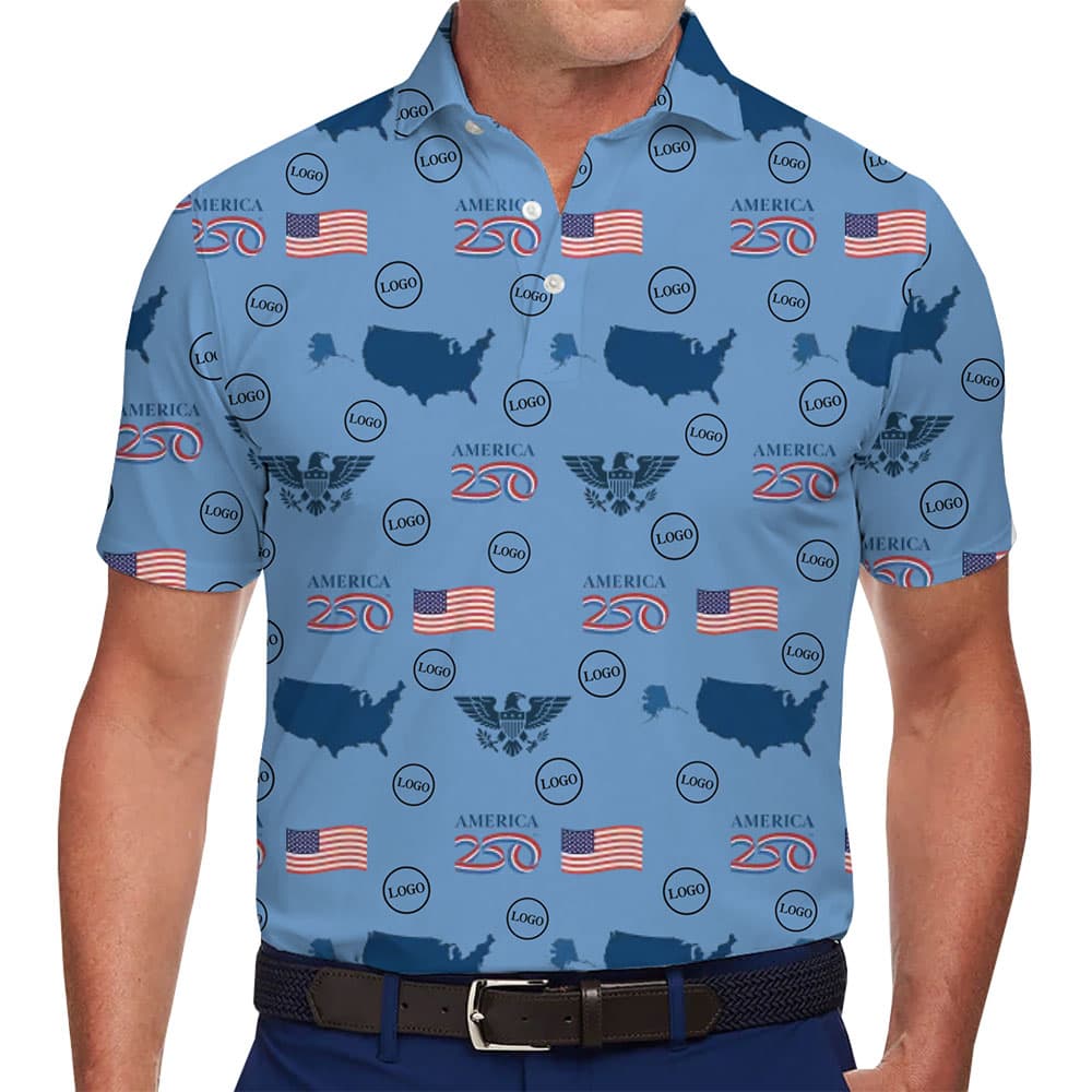Elegant America 250 Polo Shirt with Personalized Logo Options 1