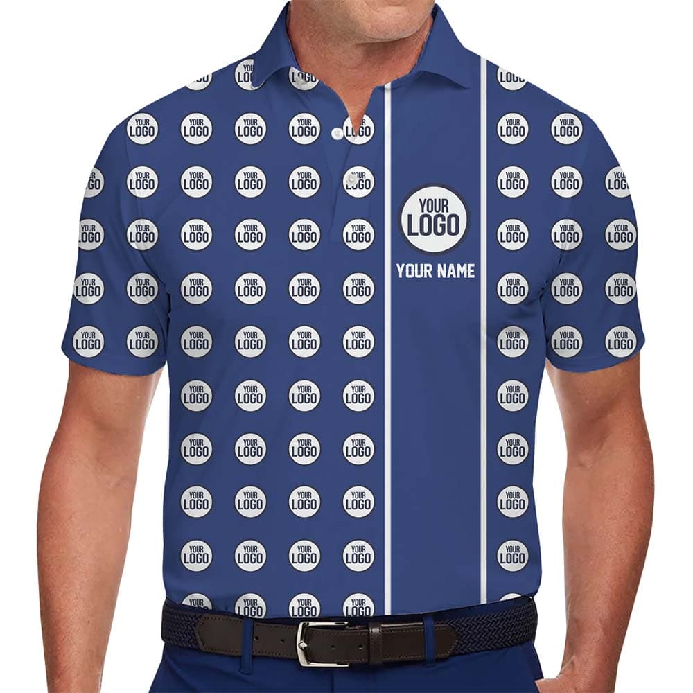 Elite Stripe Personalized Logo Polo Shirt No Minimum