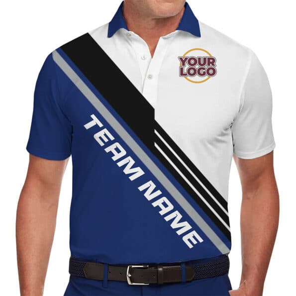 Eye-Catching Polo Shirt for Team with Custom Logo and Name In Model