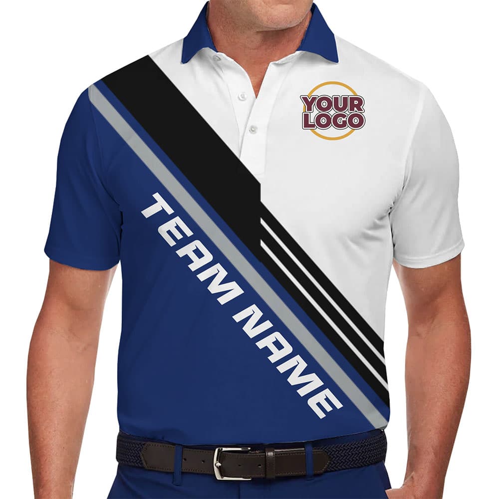 Eye-Catching Polo Shirt for Team with Custom Logo and Name In Model