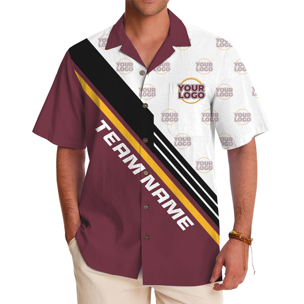 Fully Customizable Logo Hawaiian Shirt for Teams and Events