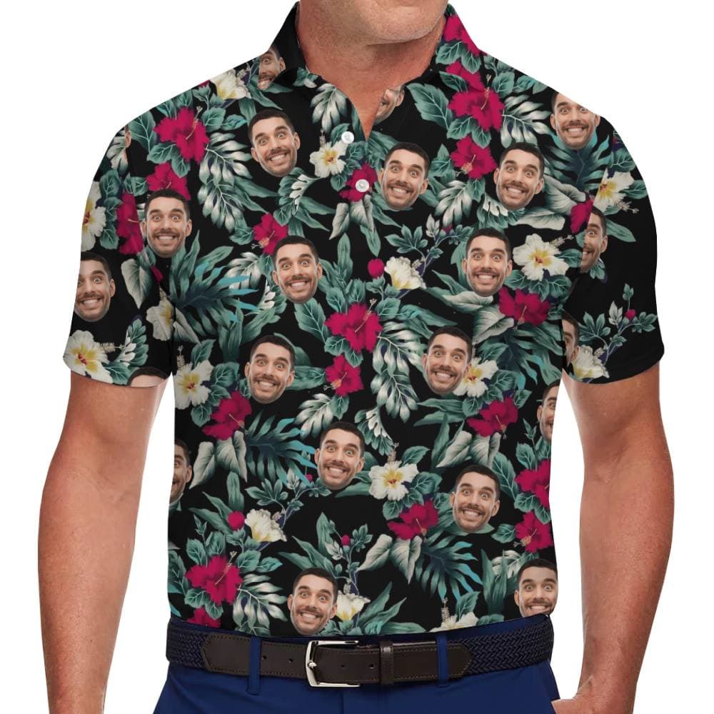 Funny Face Photo Hawaiian Shirt for Parties 1
