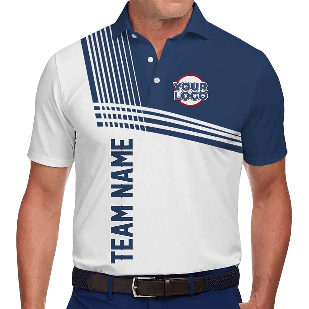 Impact Stripe Custom Logo Polo Shirt With Preview