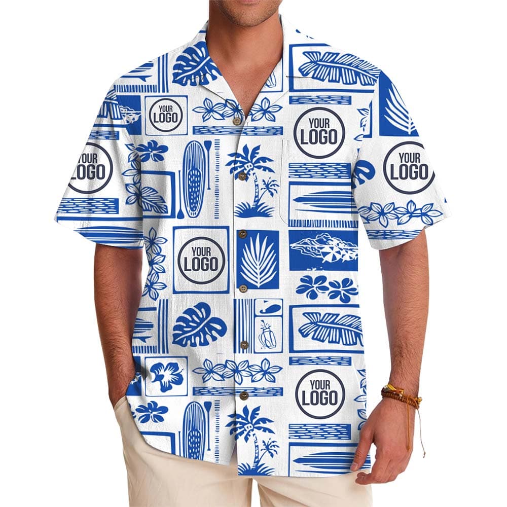 Island Vibe Hawaiian Shirt With Custom Logo