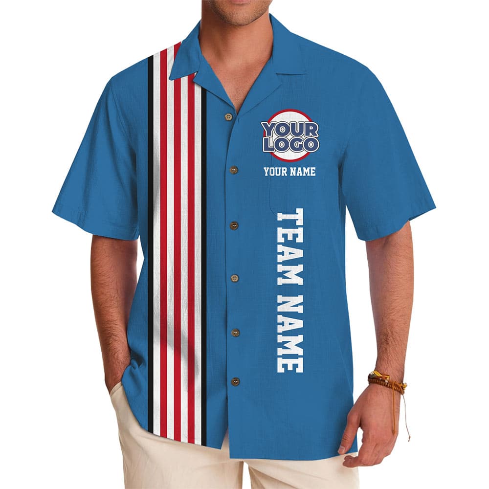 Patriotic Custom Hawaiian Shirt With Logo And Name