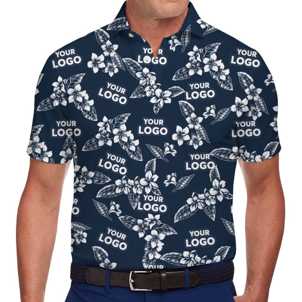 Personalized Floral Print Polo With Your Own Logo