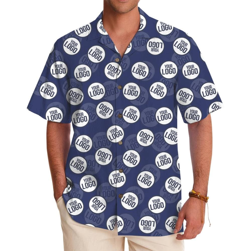 Personalized Logo Button Up Shirt Coconut Buttons