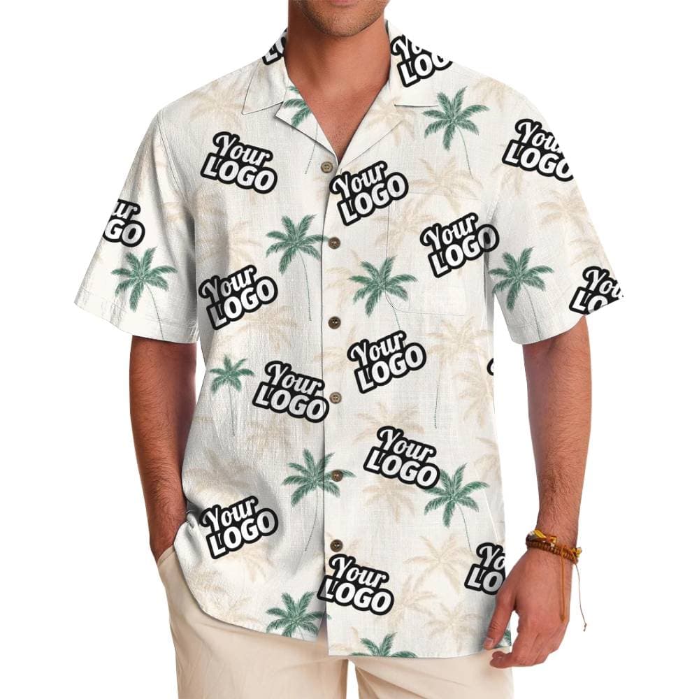 Personalized Palm Tree and Company Logo Shirt