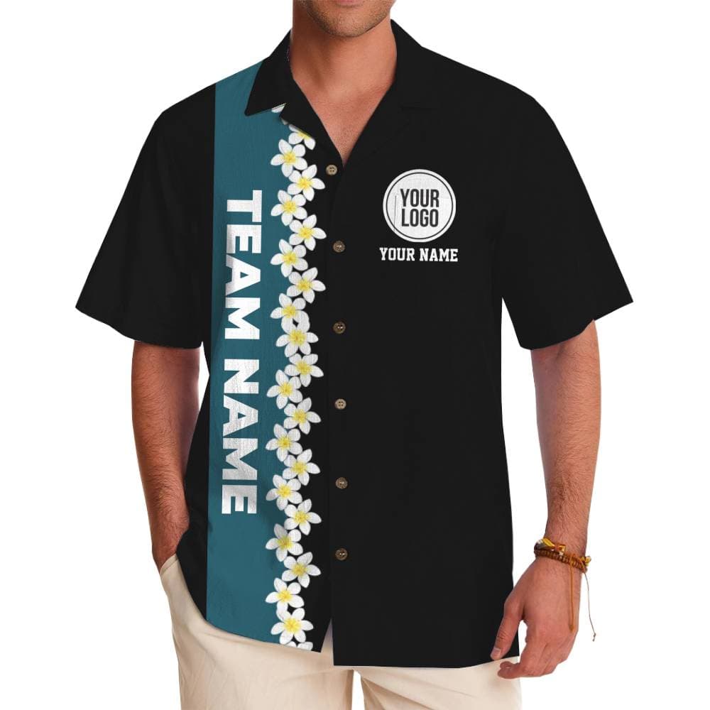 Plumeria Custom Team And Logo Button Up Shirt