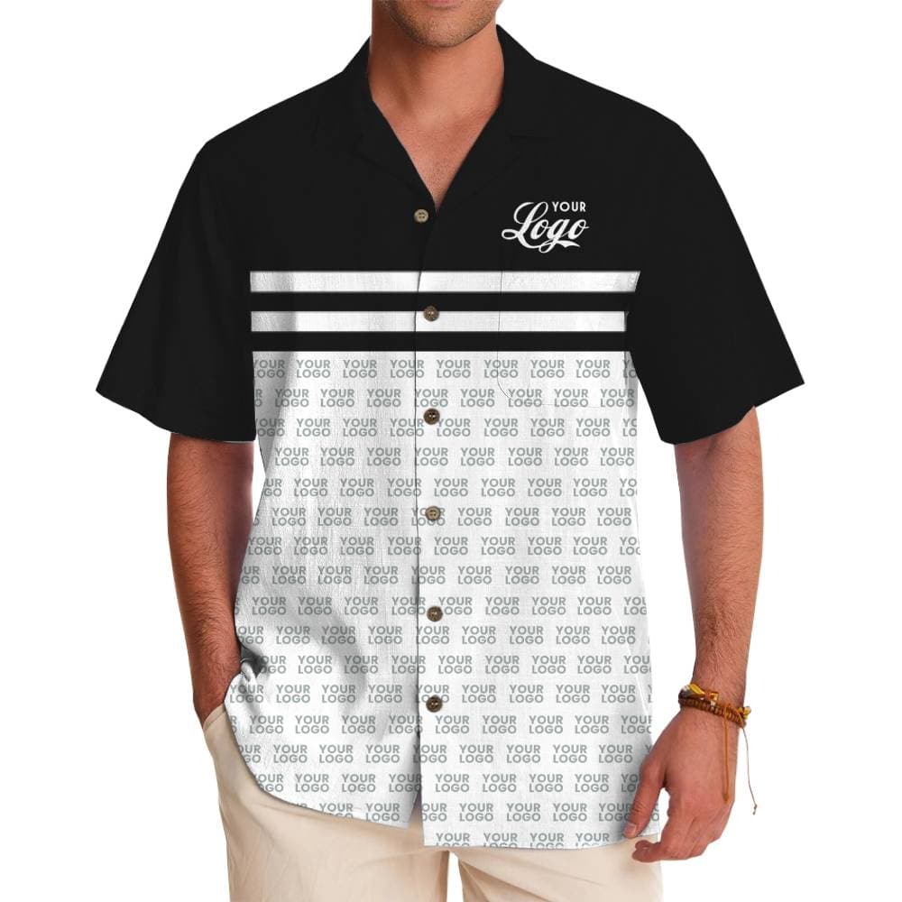 Premium Hawaiian Shirt with Elegant Logo Customization for team