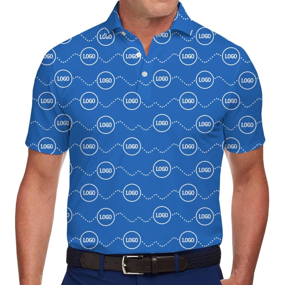 Professional Custom Polo Shirt with Seamless Logo Pattern