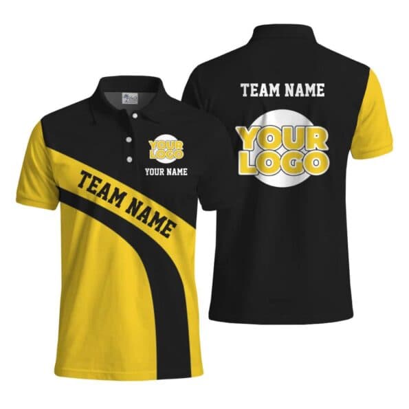 Standout Custom Team Logo Polo Shirt for Events Front and Back