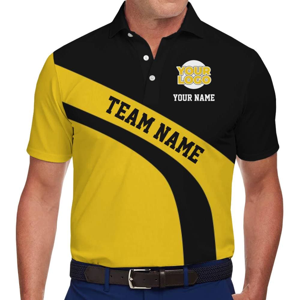 Standout Custom Team Logo Polo Shirt for Events In Model