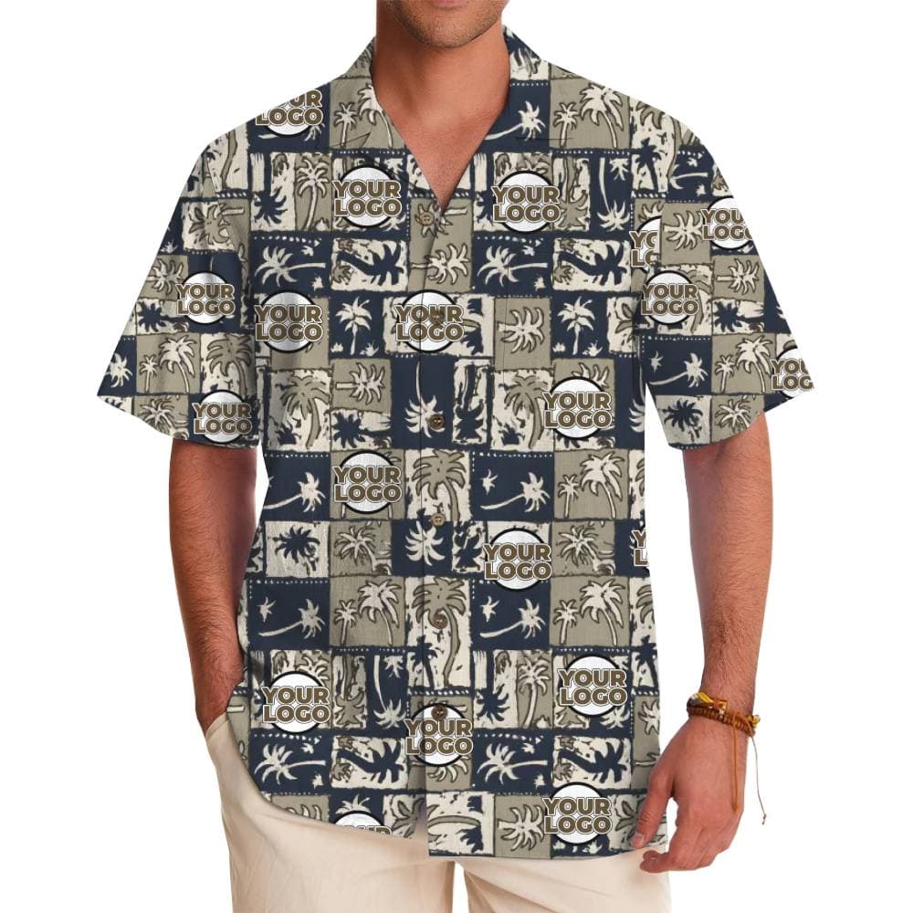 Stylish Patchwork Tropical Shirt with Custom Branding Options