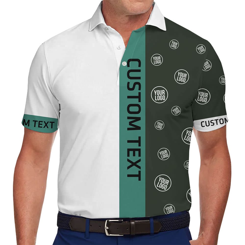 Trendy Custom Polo with Text and Logo for Events and Team Branding