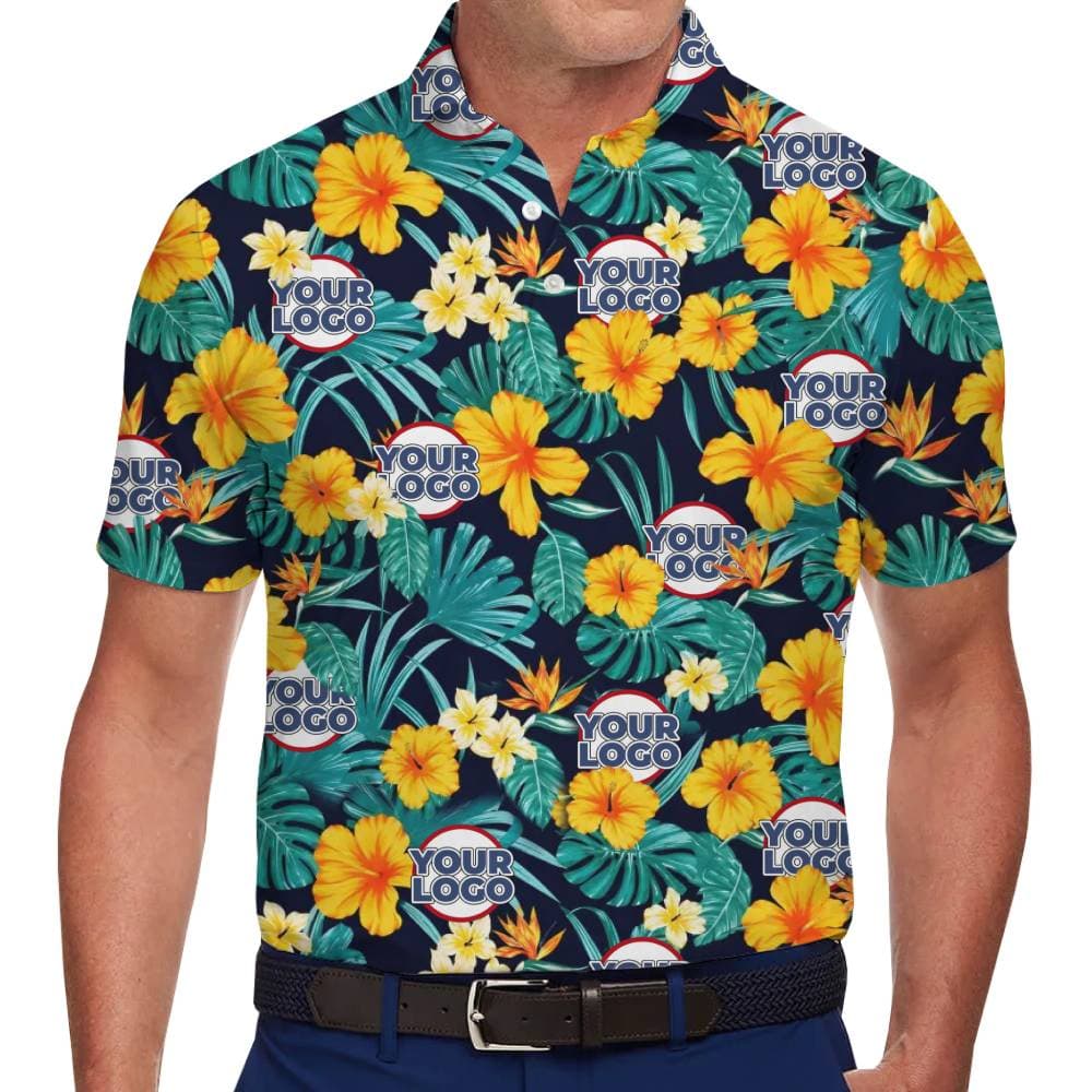 Tropical Branding All Over Print Polo Shirt