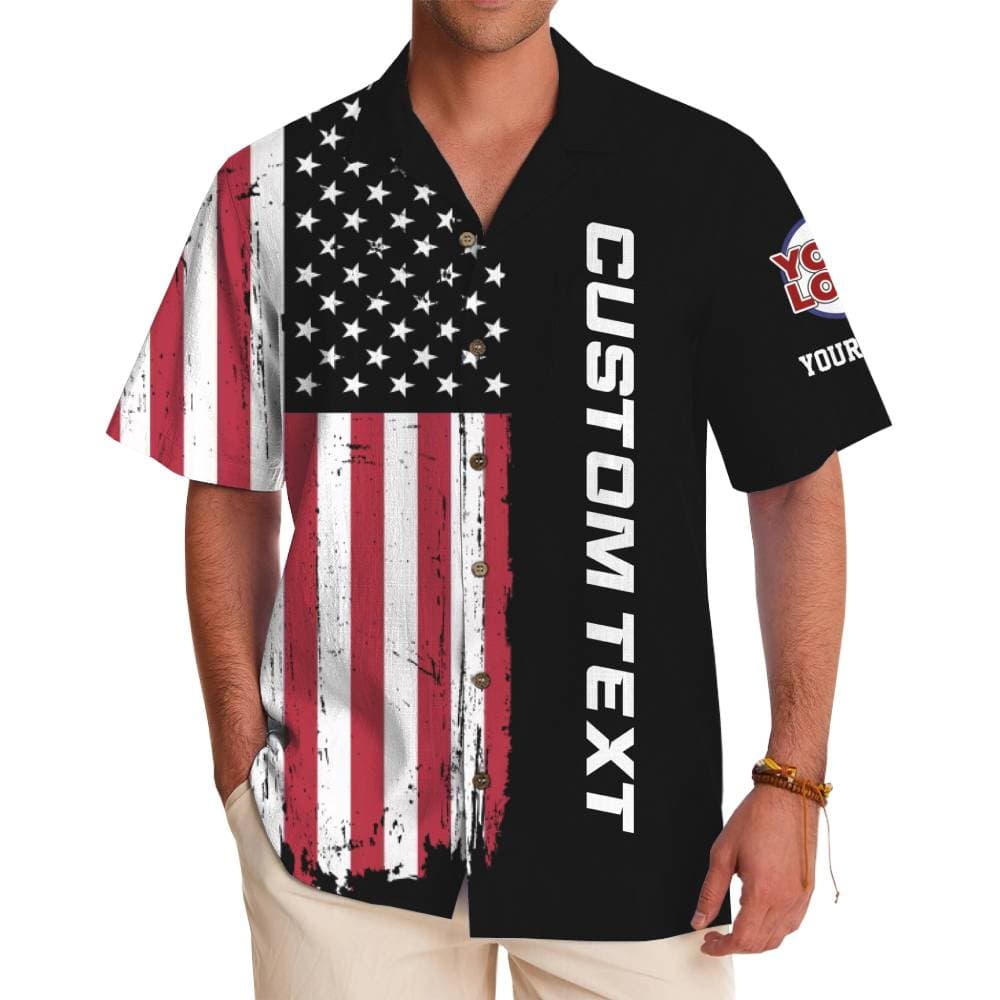 USA Pride Personalized Hawaiian Shirt With Logo Text And Color1