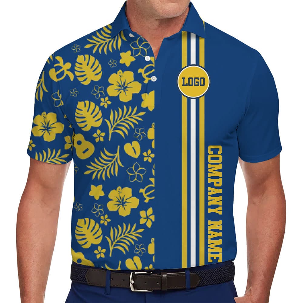 Vibrant Custom Polo Shirt for Company with Logo and Text