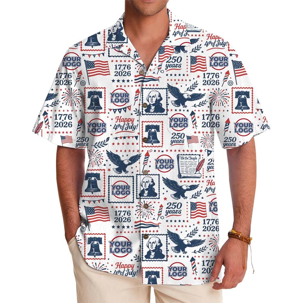 250 Years of Freedom Custom Logo Button Up Shirt With Preview