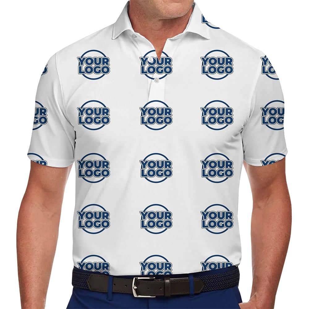 Brand Visibility All Over Print Polo Shirt With Custom Logo