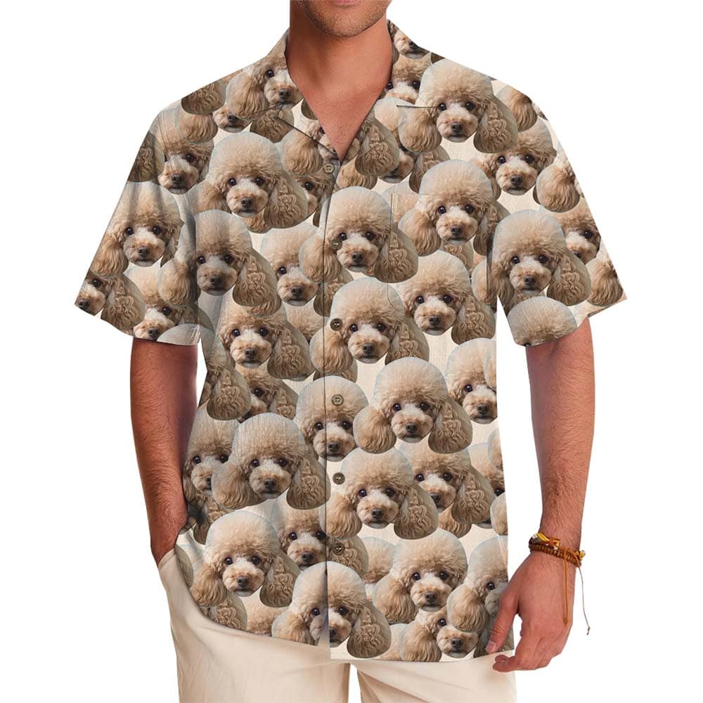 Custom Face All Over Print Button Up Hawaiian Shirt