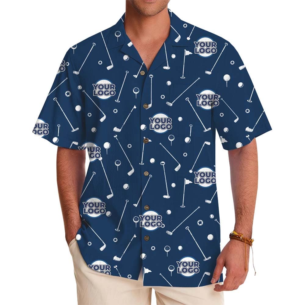 Custom Golf Classic Logo Button Up Shirt No Minimum