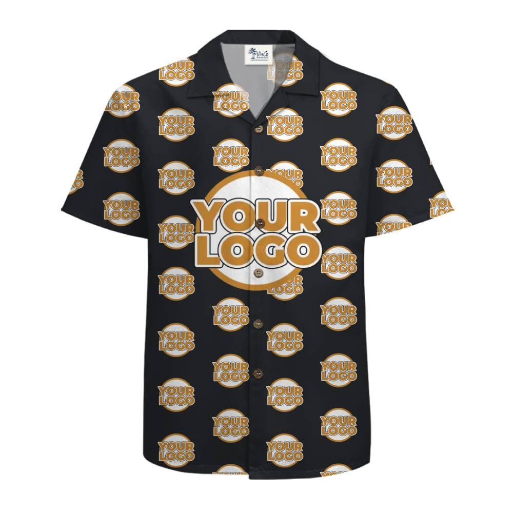 Custom Logo All-Over Print Hawaiian Shirt With Live Preview