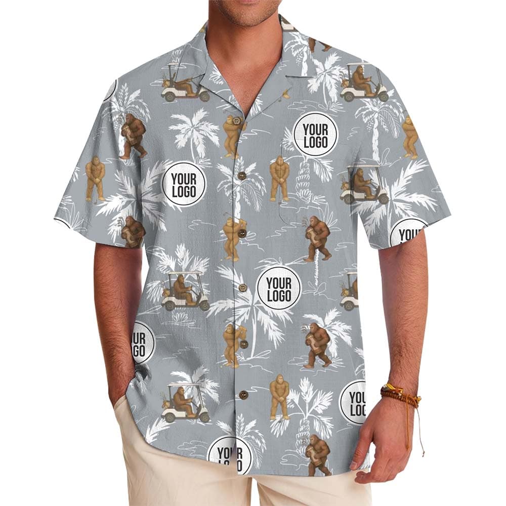Custom Logo Bigfoot Golf Hawaiian Shirt With Live Preview