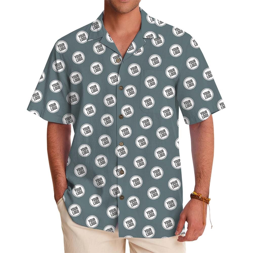 Custom Logo Hawaiian Shirt with Custom Color Background