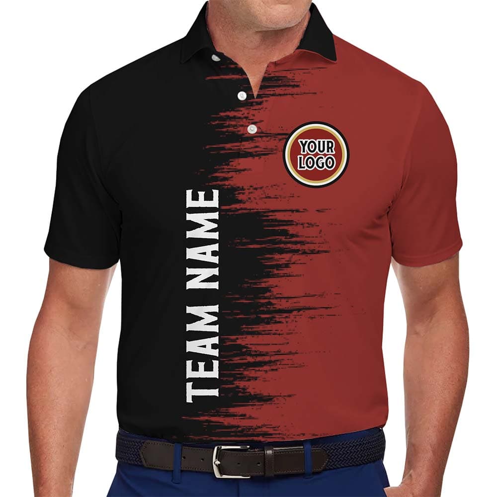 Custom Logo Two Tone Polo Team Shirt