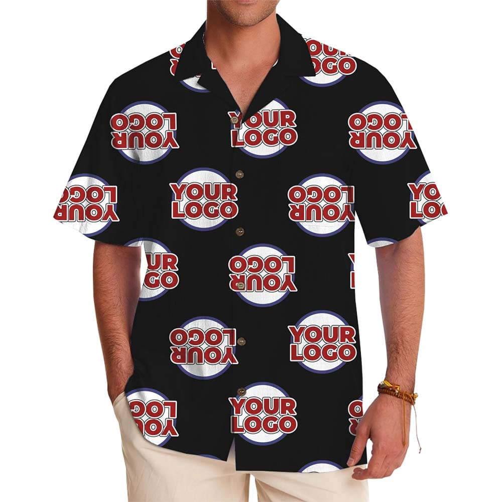 Custom Logo Upside Down Hawaiian Shirt With Preview